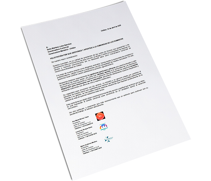 Carta de Felicitaciones - Imagen 1